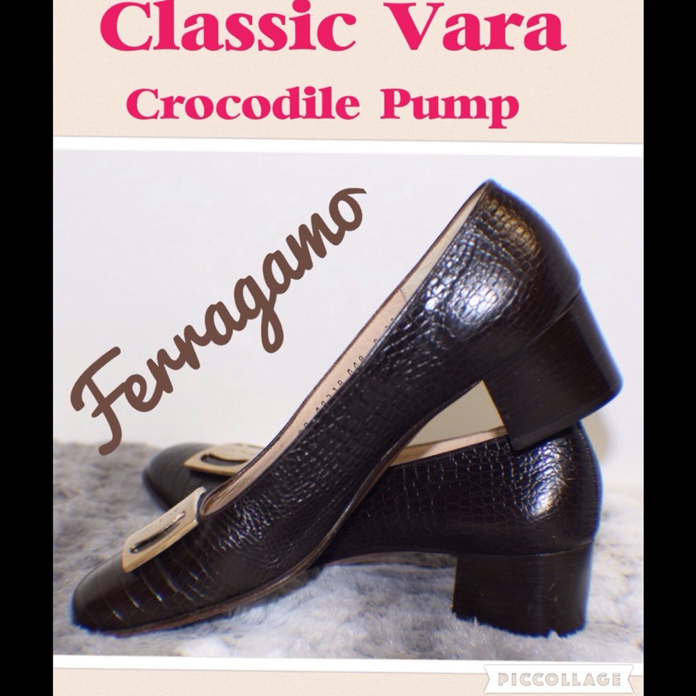 Authentic Ferragamo Classic Vara Pump