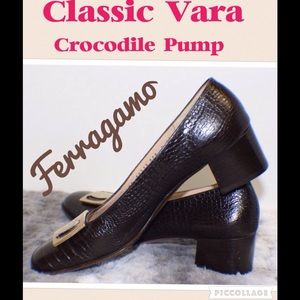 Authentic Ferragamo Classic Vara Pump