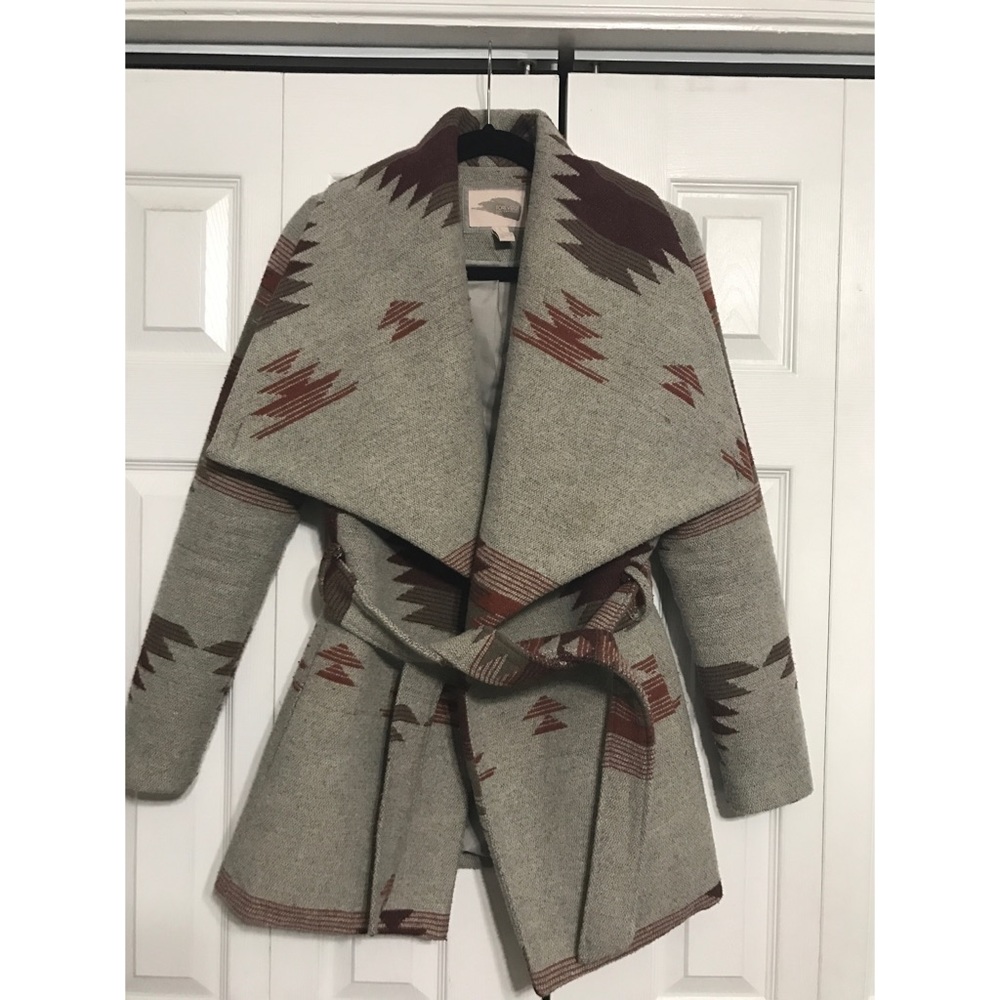 Forever 21 Aztec Wrap Coat