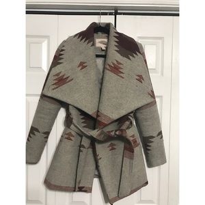 Forever 21 Aztec Wrap Coat