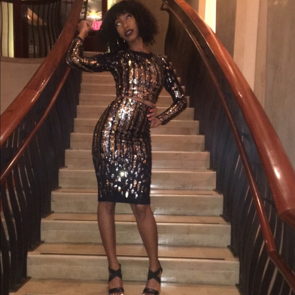 Marciano Sparkly NYE Two Piece Set - Picture 1 of 4