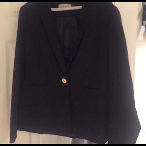 Black oversized Calvin Klein jacket