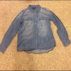 Medium wash denim shirt
