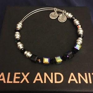 Alex and Ani shiny silver Jet Set
