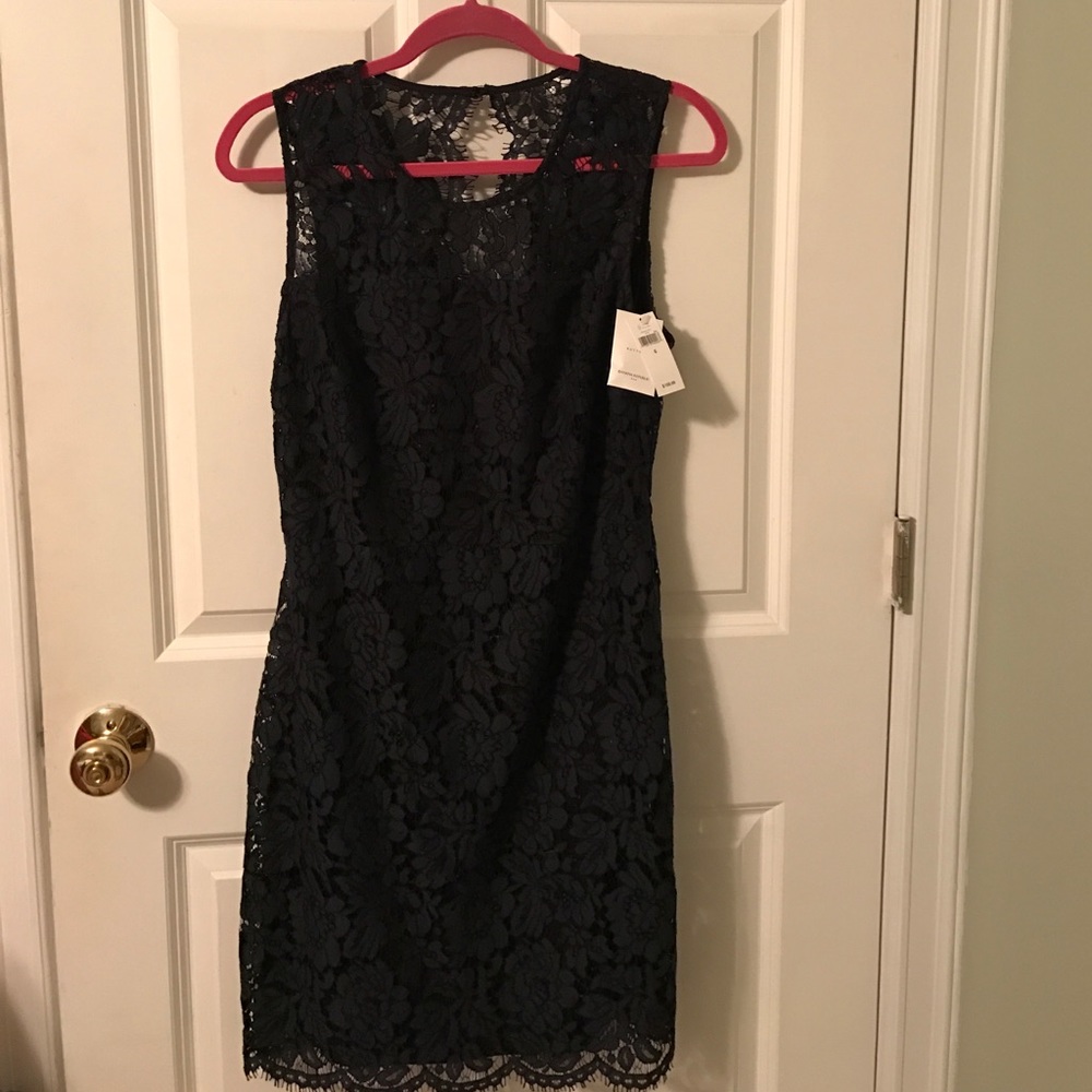 NWT Banana Republic Navy Blue Lace Dress Sz 6 LBD
