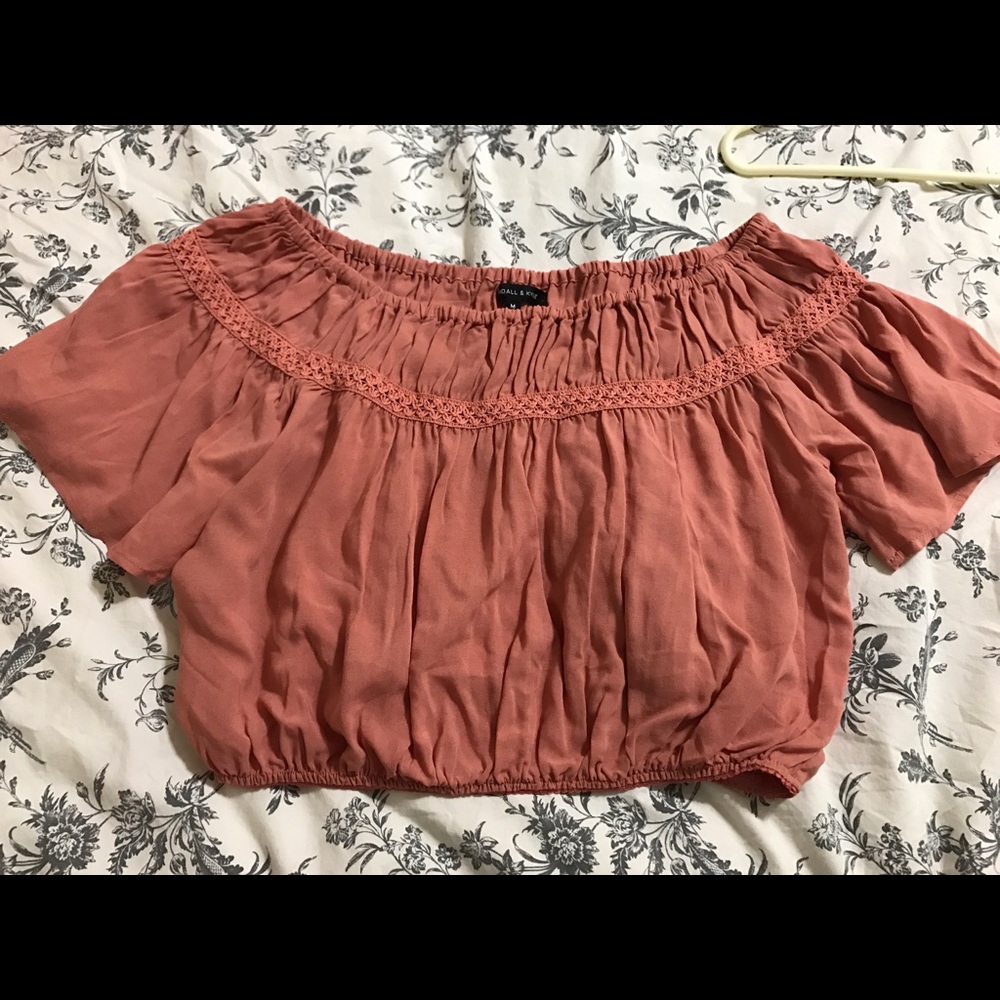 Off the shoulder crop top