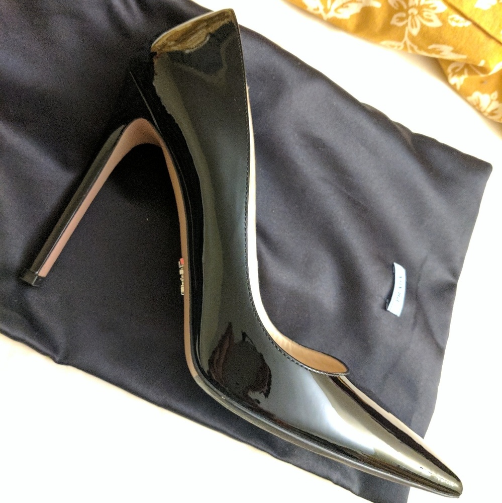 Prada Saffiano Patent Leather Pumps