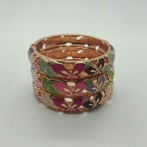 Bracelet set 3 piece pink