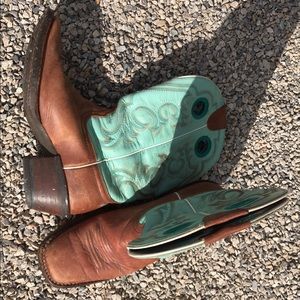 Turquoise Ariat Square Toe