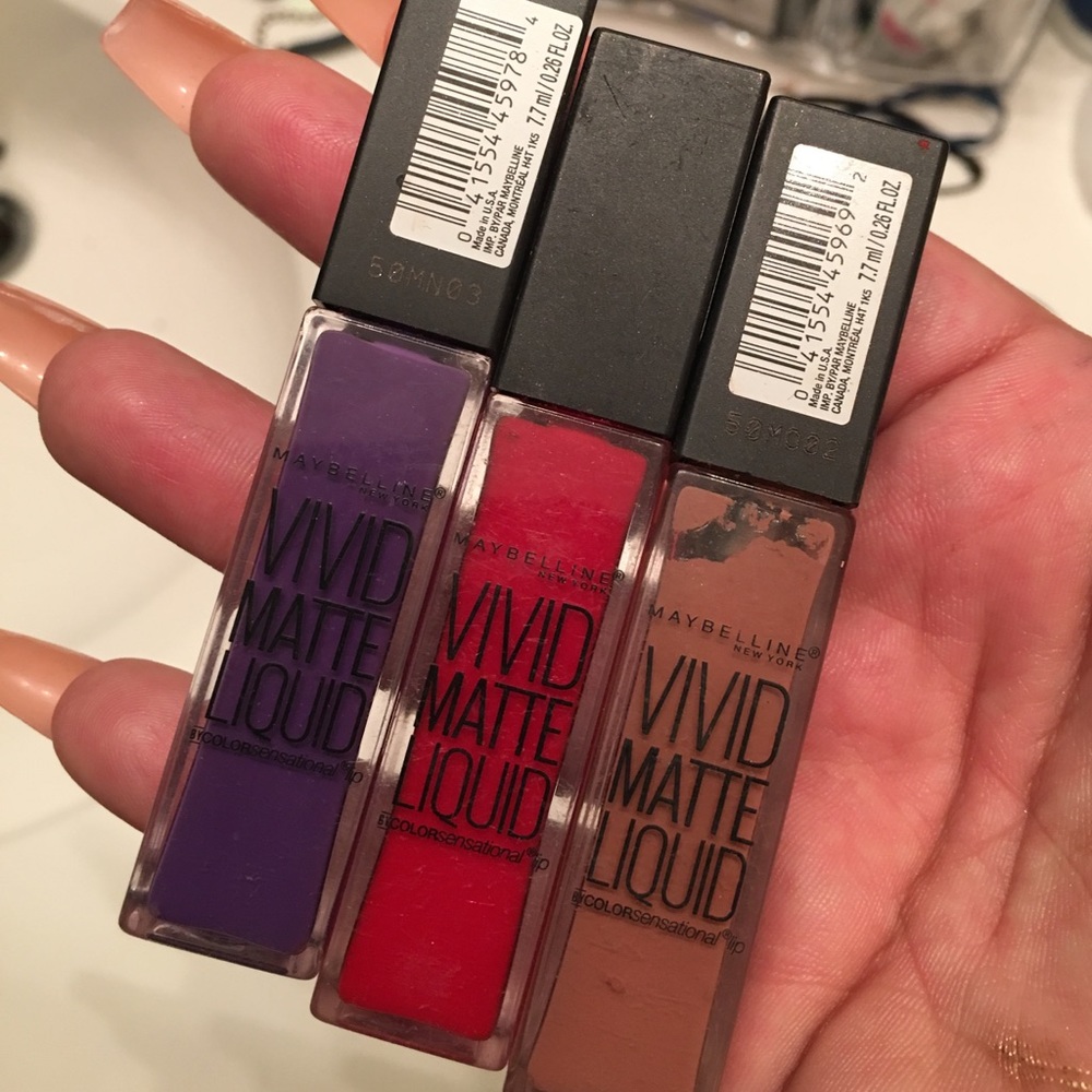 Lot of Maybelline matte liquid lipsticks