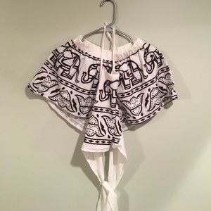 Elephant Print Two Piece Halter Set