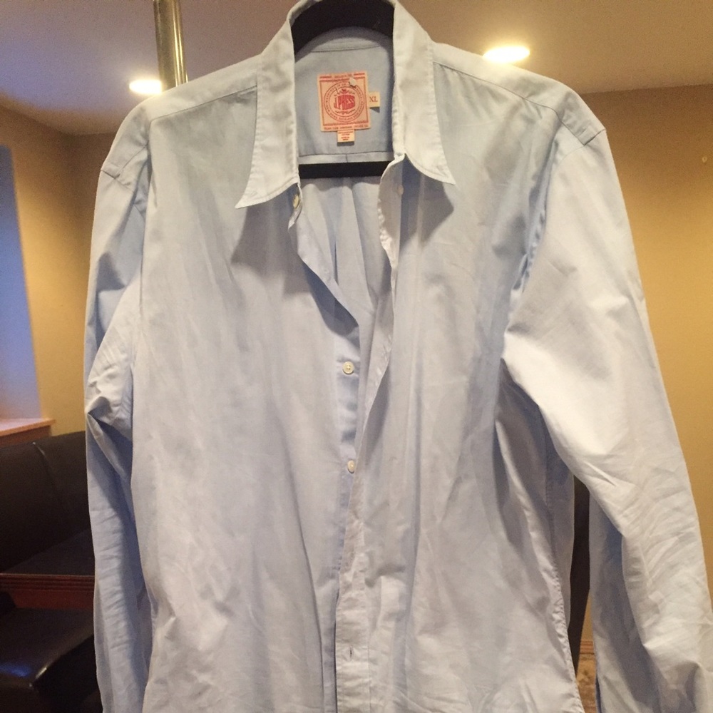 J Press long sleeve blue button up dress shirt