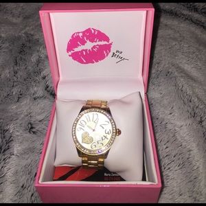 like new Betsey Johnson gold watch