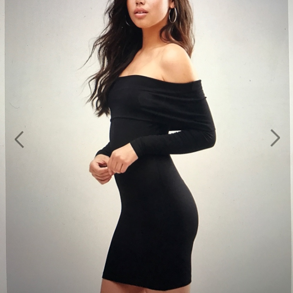 Black off the shoulder dress