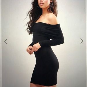 Black off the shoulder dress