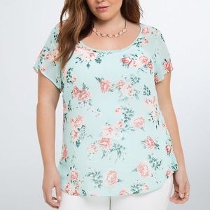 BNWT Torrid Floral Keyhole Back Blouse Size 0