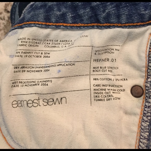 Vintage Earnest Sewn Jeans, milk blue stretch - size 27 - Picture 2 of 7