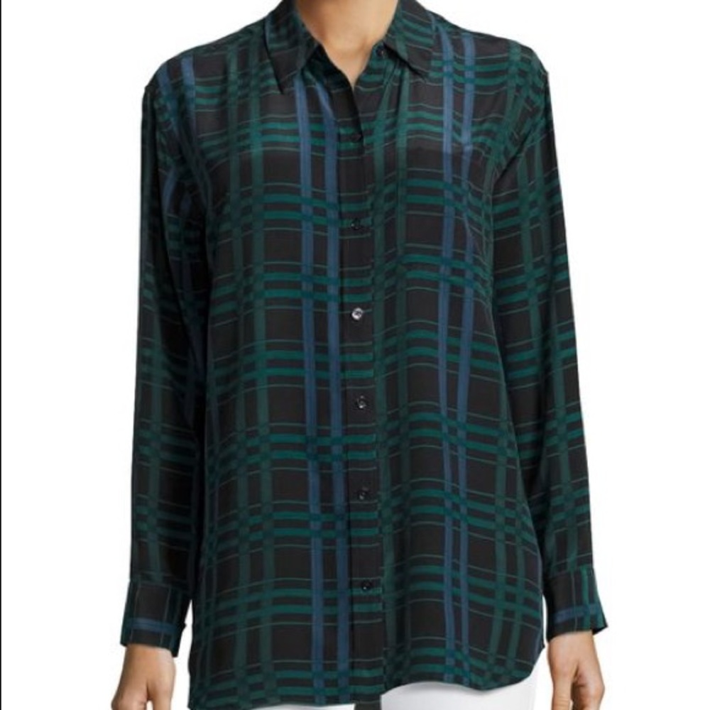 Equipment plaid blouse