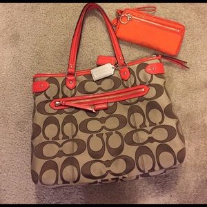 Coach purse with matching wallet