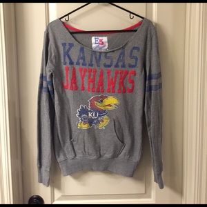 KU Jayhawks scoop neck sweatshirt
