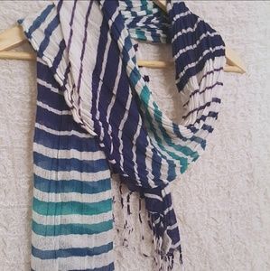 Kirra Blue Ombre Striped Scarf