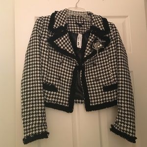Foreign Exchange Houndstooth short coat
