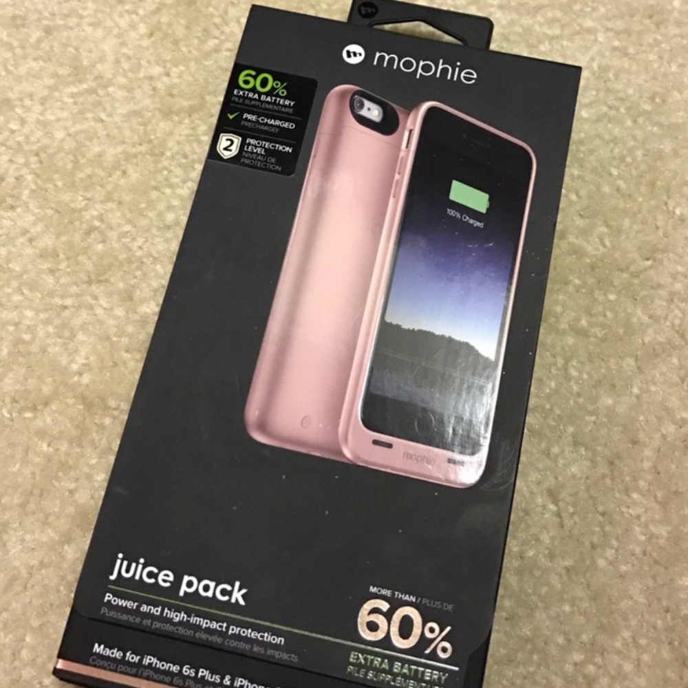 Authentic !! Rose gold mophie case iPhone 6s Plus
