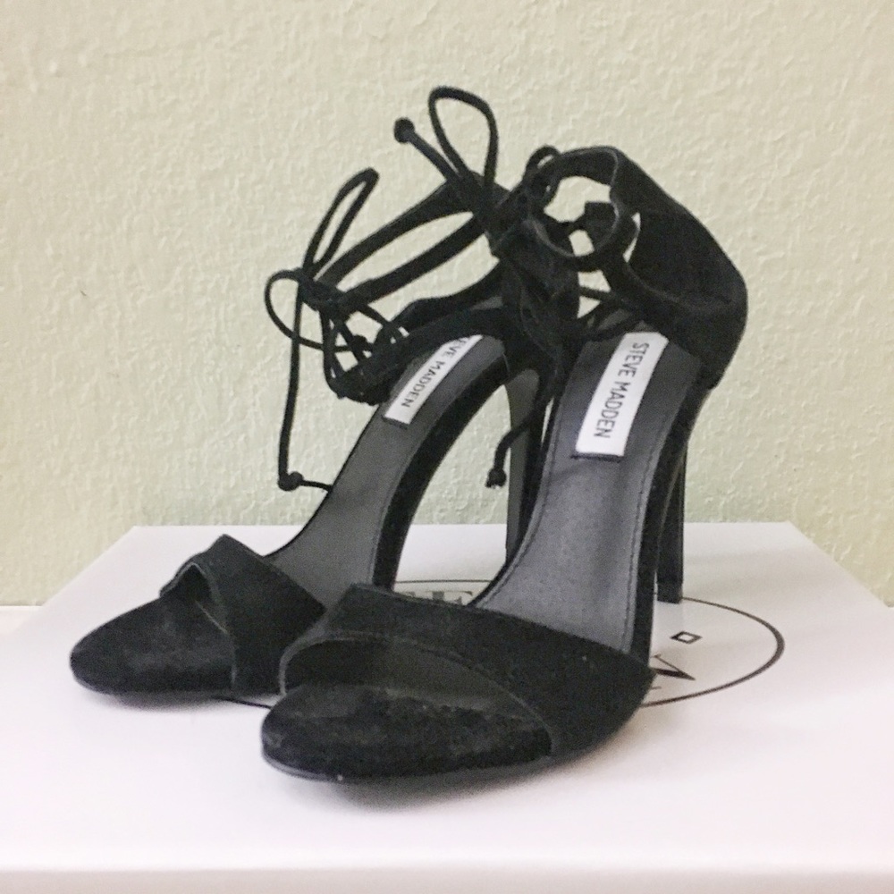 Steve Madden Semona Suede Ankle Strap Sandal Heels