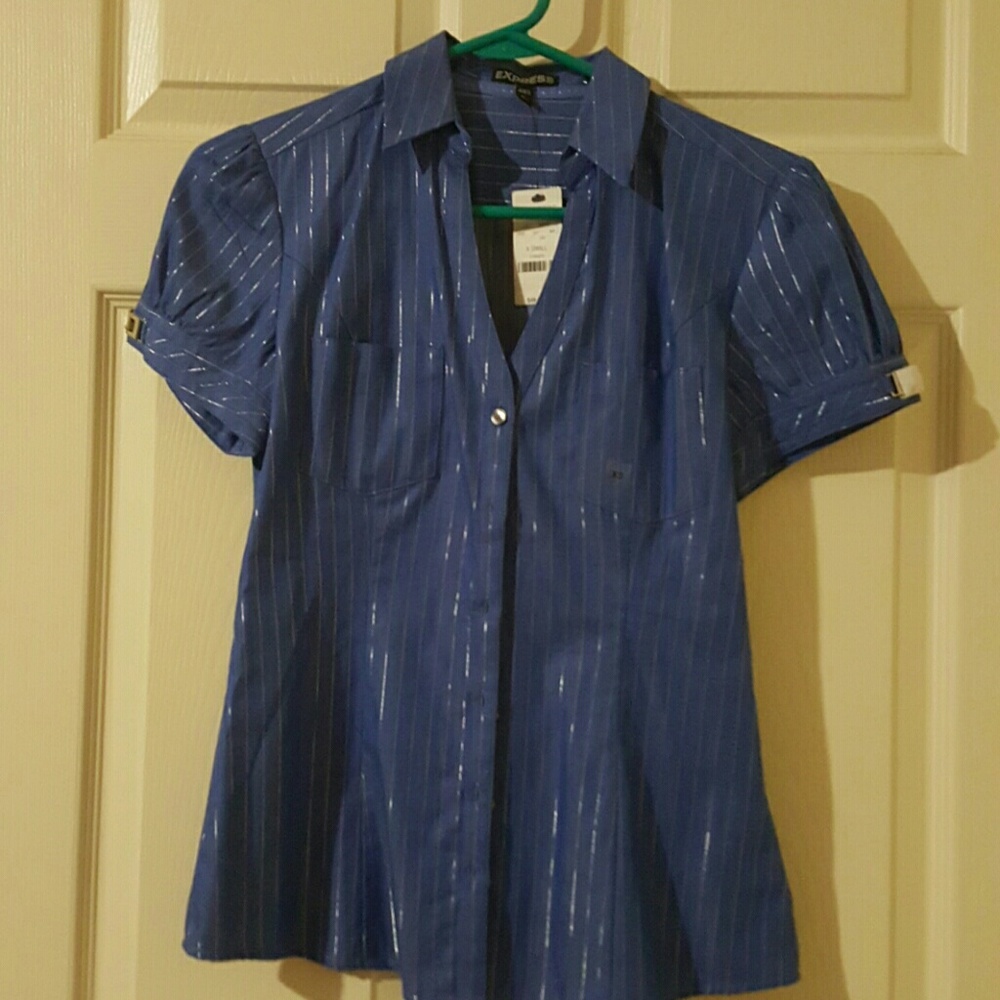 Blue business Attire top.