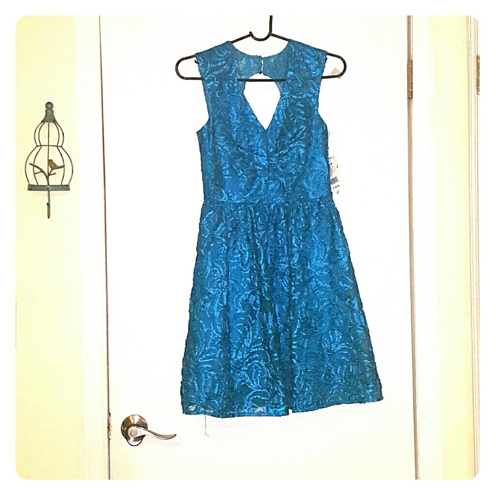 Aqua cocktail dress -new with tags