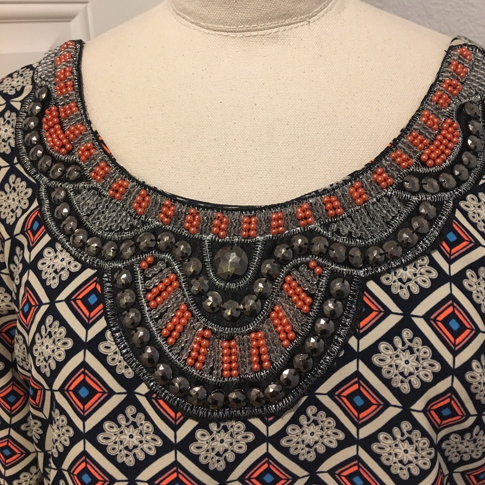 Beaded neckline dress from Francesca's.