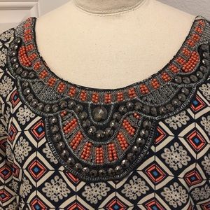 Beaded neckline dress from Francesca's.