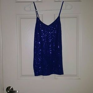 Sparkly Blue camisole top.