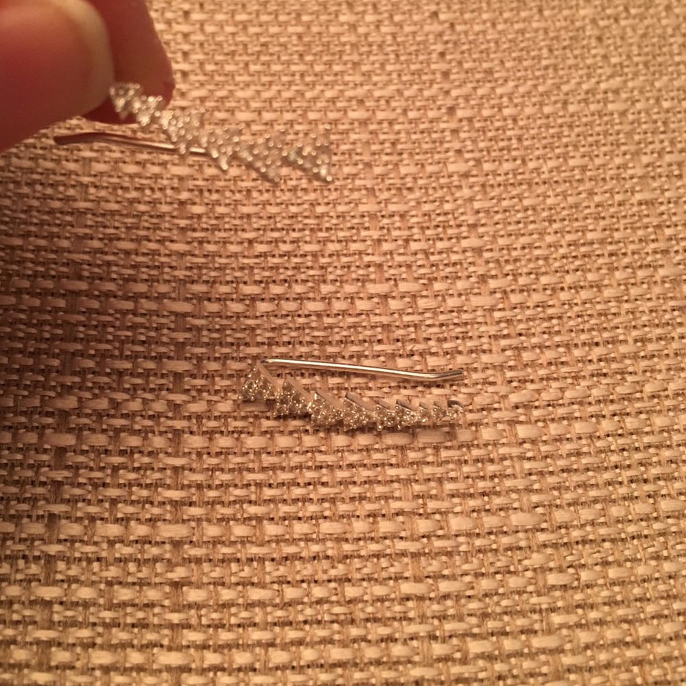 Pavé Triangle Ear Climber