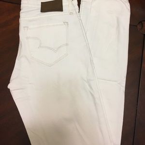 Big Star 1974 Alex Mid Rise Skinny White Jeans