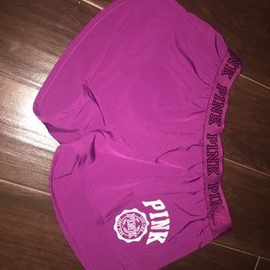 Purple shorts from pink Victoria's Secret