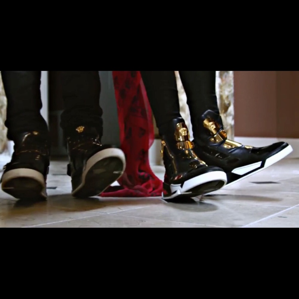 Versace Black and Gold High Tops 12 - Picture 2 of 7