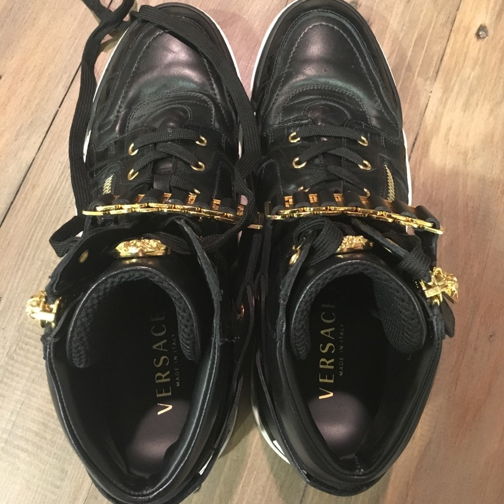 Versace Black and Gold High Tops 12 - Picture 7 of 7