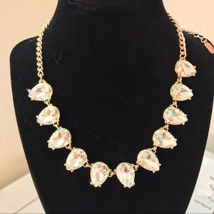 Rhinestone tear drop brand new necklace like Jcrew