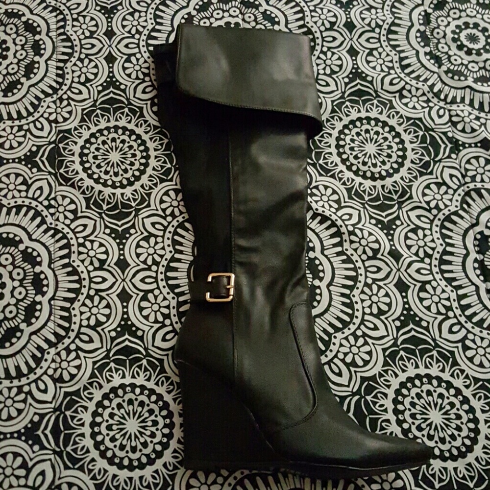 Over the knee Wedge Boots