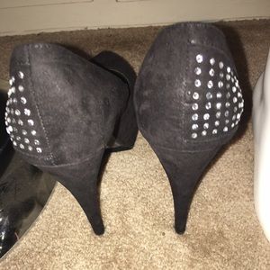 Black Suede 4 1/2 inch heels