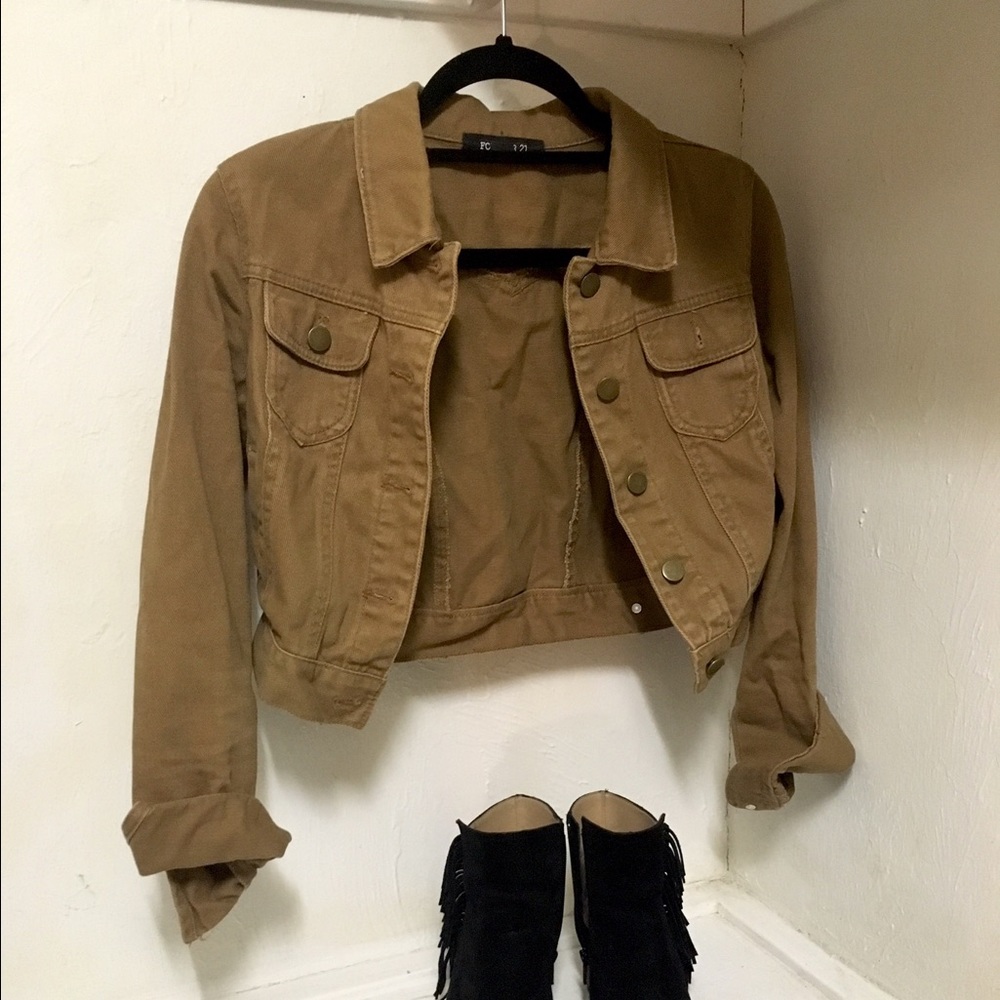 Brown denim jean jacket