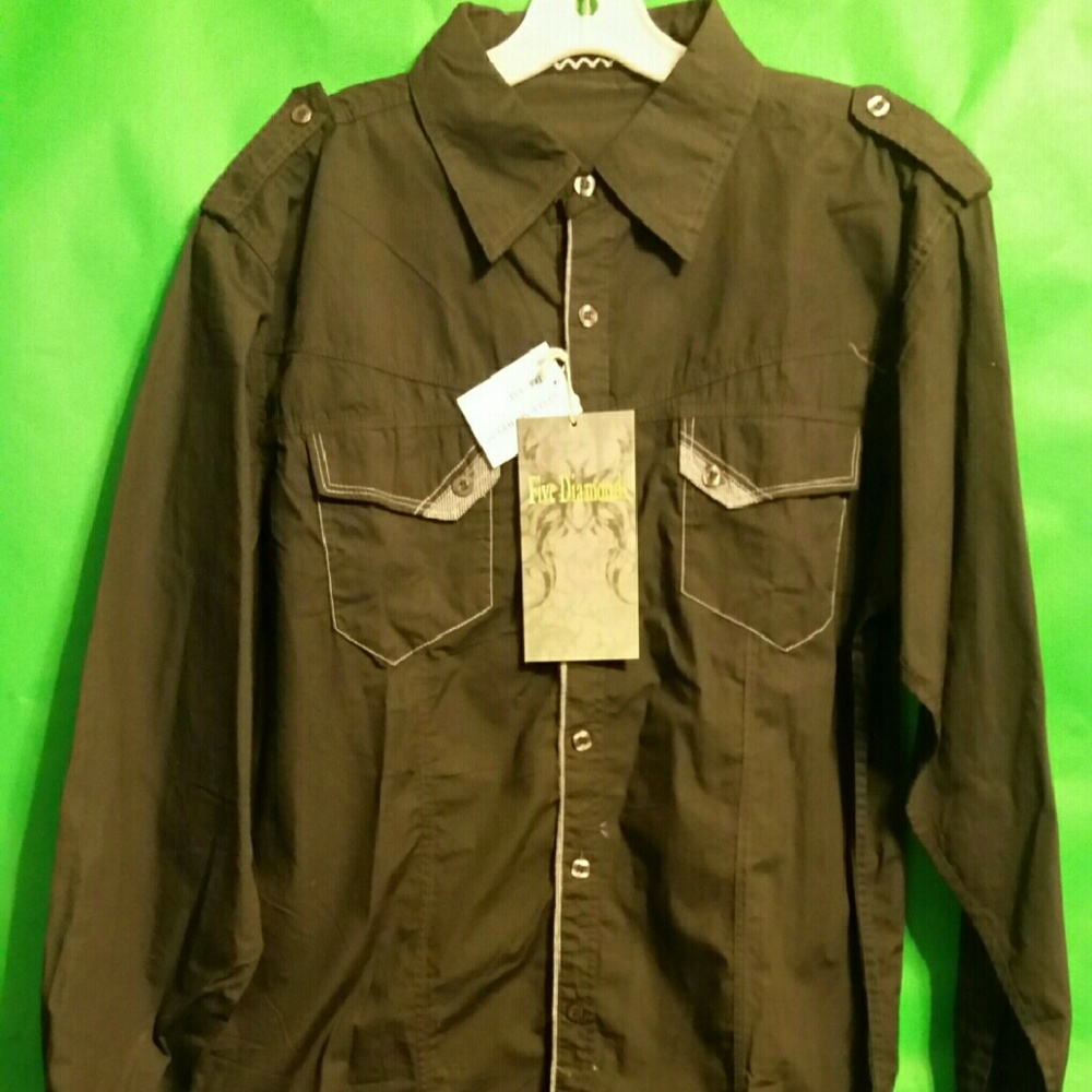 Men's button down Five Diamonds shirt