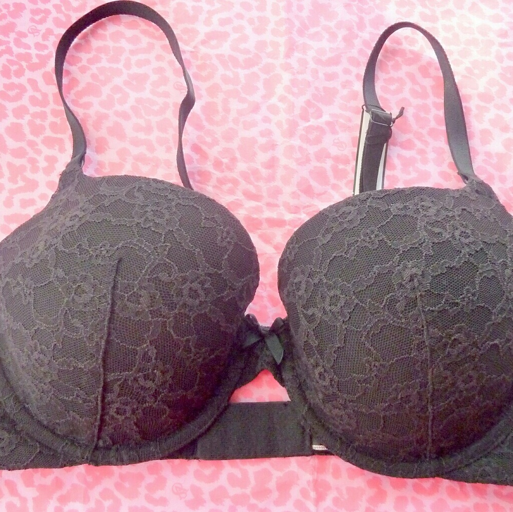 NWT Victoria's Secret Black Lace Demi Bra 36C