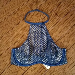 Victoria Secret High Neck Royal Blue Underwire Bra