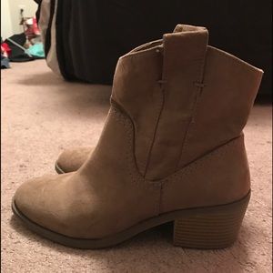 Tan booties