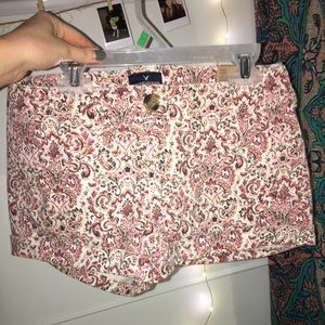 American Eagle Shortie paisley patterned shorts