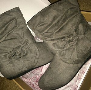 Grey Booties Size 7.5 Women New
