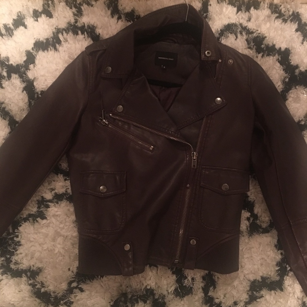 Members only vegan leather jacket