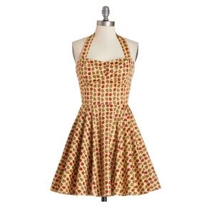 "An Apple a Day" 50's Halter Dress